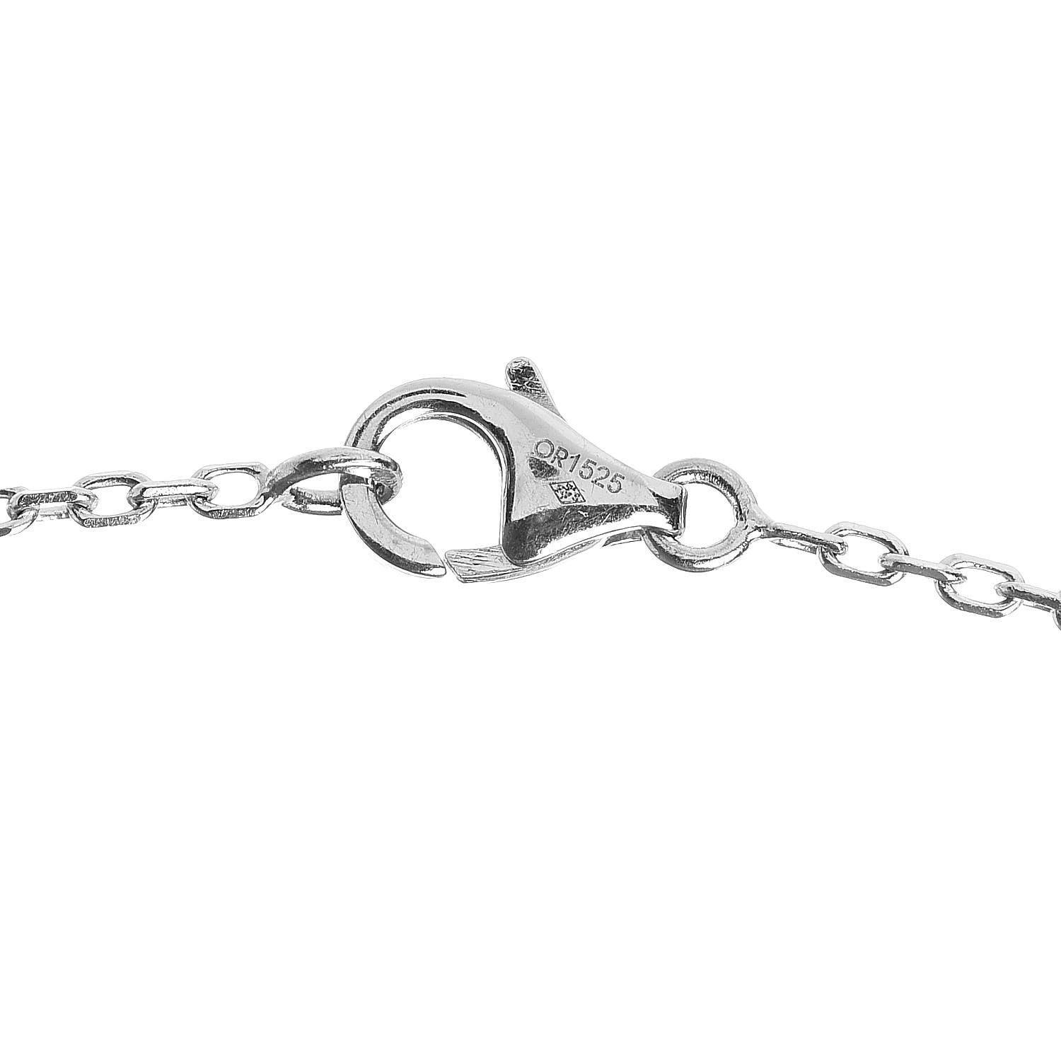 Cartier 18K White Gold Diamond Medium Heart Paved Pendant Necklace 5 of 7