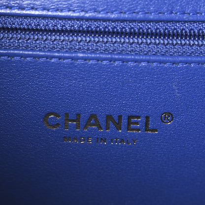 Chanel Caviar Quilted Medium CC Filigree Vanity Case Blue White Red 6 of 9