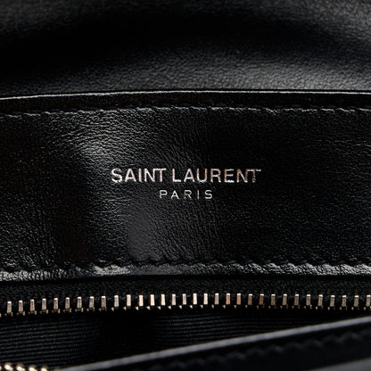 Saint Laurent Calfskin Y Quilted Monogram Toy Loulou Crossbody Bag Black 6 of 11