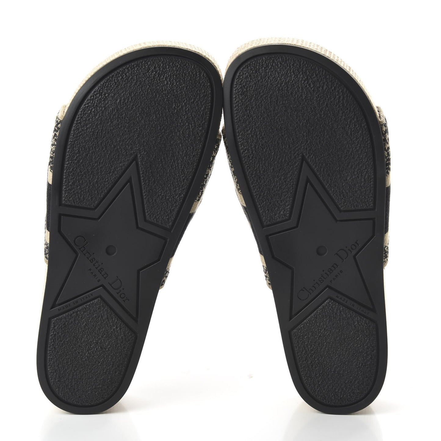 Natural Canvas Embroidered D-Way Platform Sandal 36 Black Cream