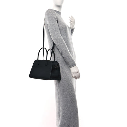 The Row Grained Calfskin Soft Margaux 10 Bag Black 2 of 8