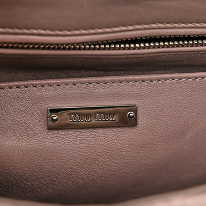Miu Miu Nappa Matelasse Top Handle Tote Pomice 6 of 10