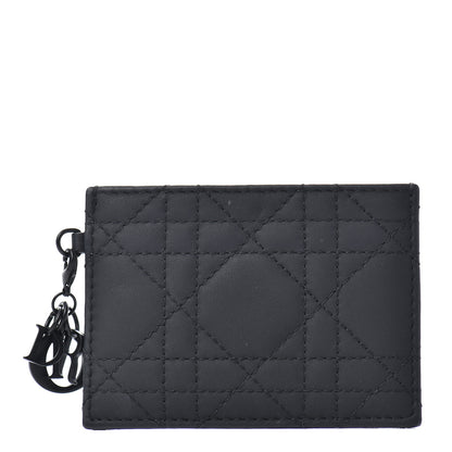 Christian Dior Ultra Matte Calfskin Lady Dior Card Holder Black 1 of 5