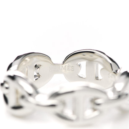 Hermes Sterling Silver PM Chaine d'Ancre Enchainee Band Ring 54 6.75 5 of 7
