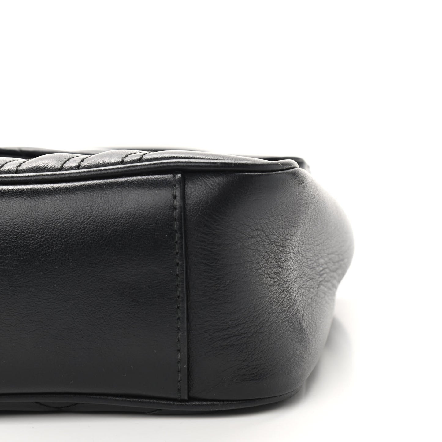 Calfskin Matelasse Small GG Marmont Shoulder Bag Black