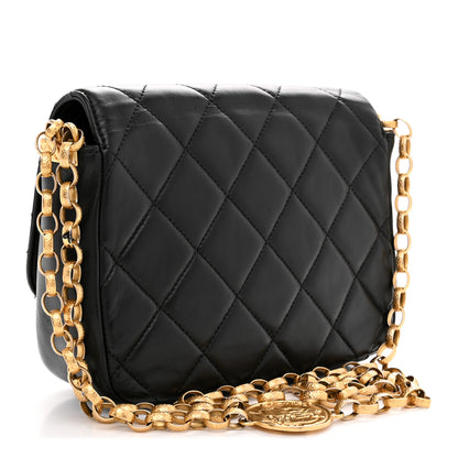 Chanel Lambskin Quilted CC Coin Flap Bag Black 3 of 12