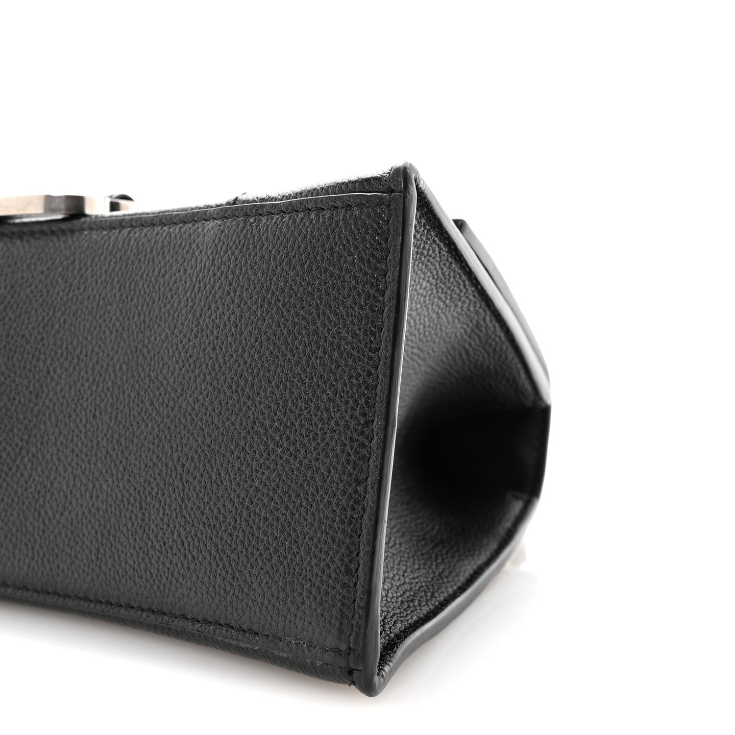Balenciaga Grained Calfskin Small Hourglass Top Handle Bag Black 8 of 8