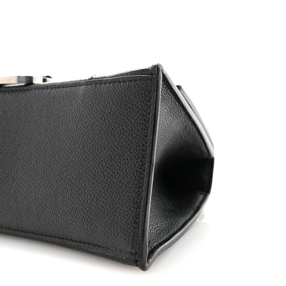 Balenciaga Grained Calfskin Small Hourglass Top Handle Bag Black 8 of 8
