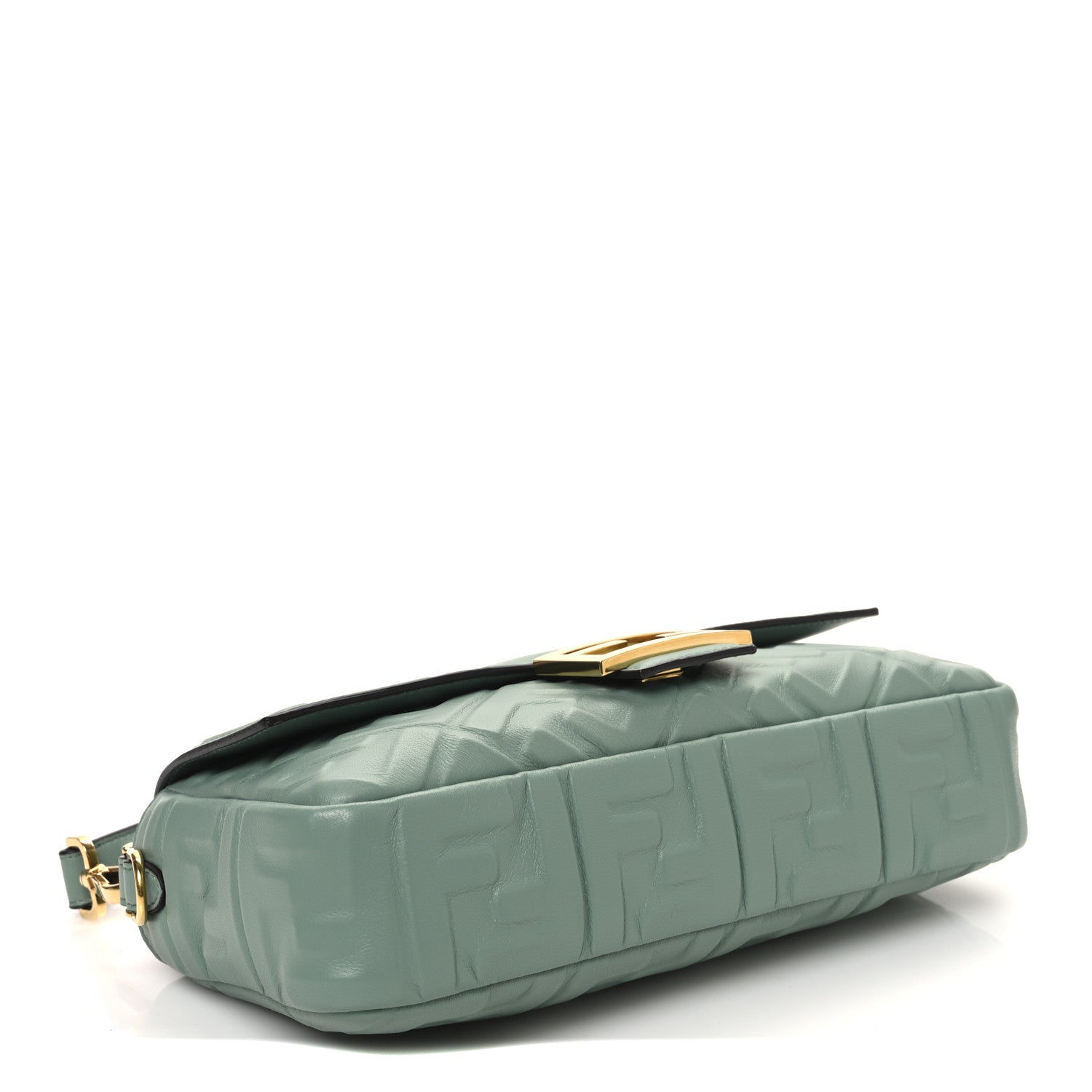 Fendi Nappa FF 1974 Embossed Baguette Menta 4 of 10