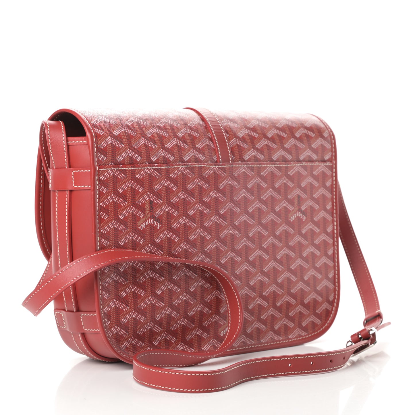 Goyardine Belvedere II MM Messenger Bag Red