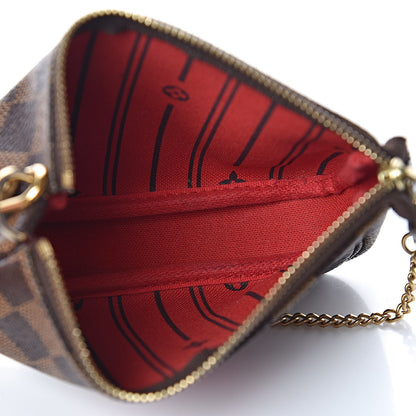 Louis Vuitton Damier Ebene Complice Trunks and Bags Mini Pochette Accessories Red 5 of 8