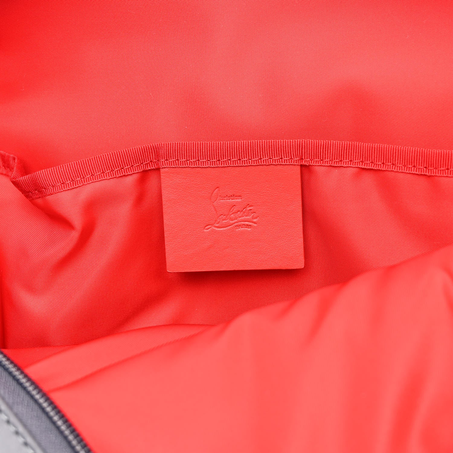 Christian Louboutin Logo Jacquard Zip N Flap Backpack Grey 6 of 10