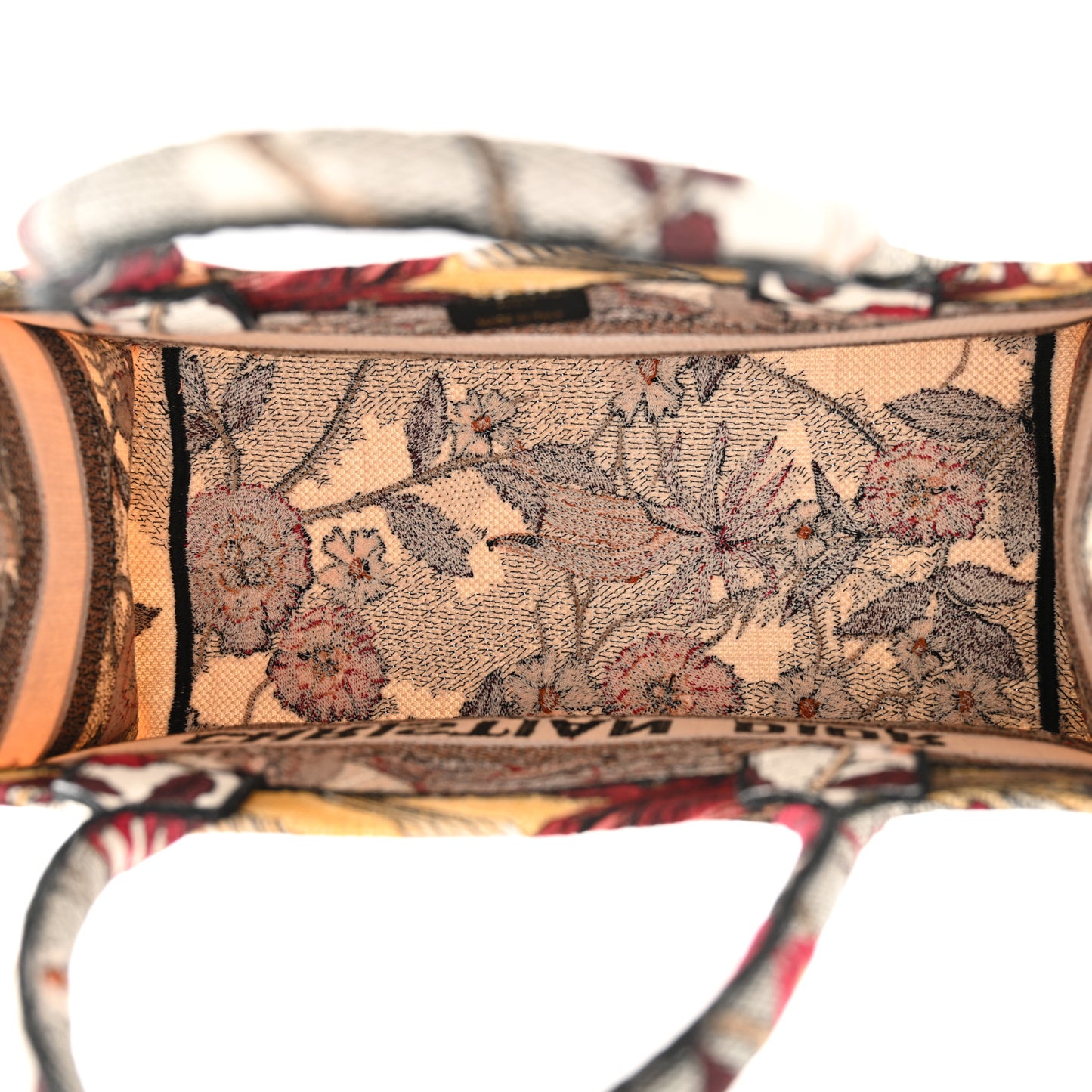 Canvas Embroidered Phoenix Medium Book Tote Red Multicolor