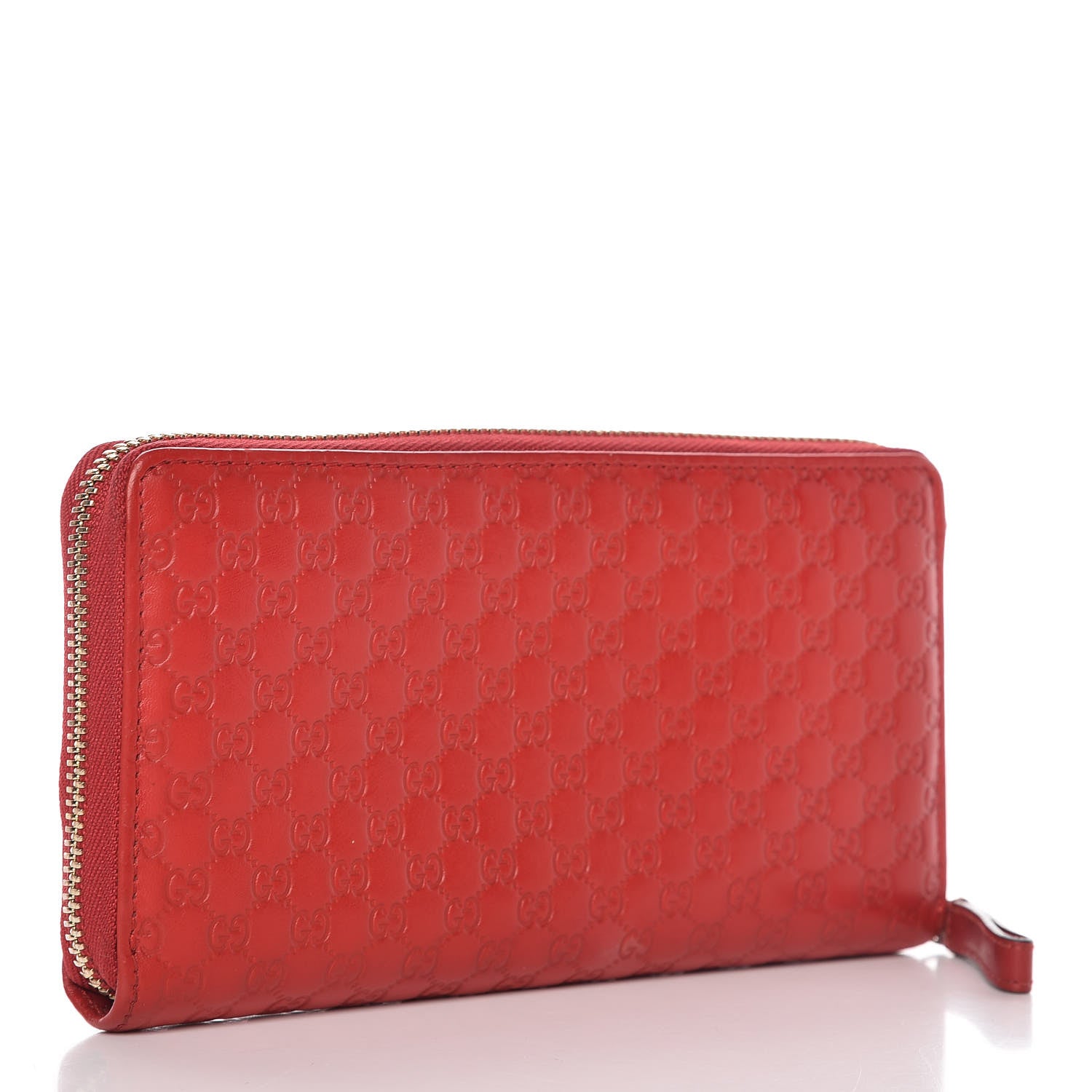 Gucci Microguccissima Heart Zip Around Wallet Red 3 of 12
