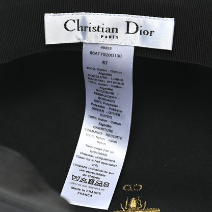 Christian Dior Cotton Canvas Arty Cap with Veil 57 Black 8 of 9