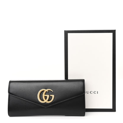 Gucci Textured Calfskin Torchon GG Broadway Envelope Clutch Black 11 of 11