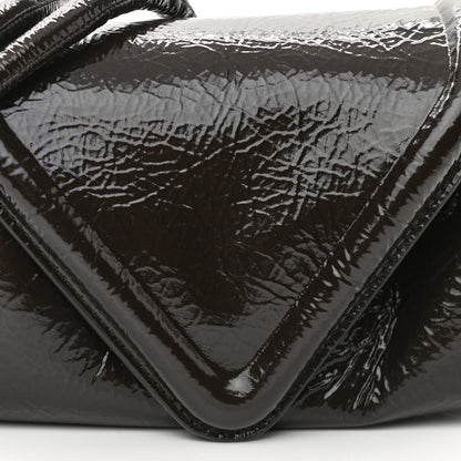Bottega Veneta Patent Deerskin Small Beak Triangle Flap Shoulder Bag Fondant 7 of 9