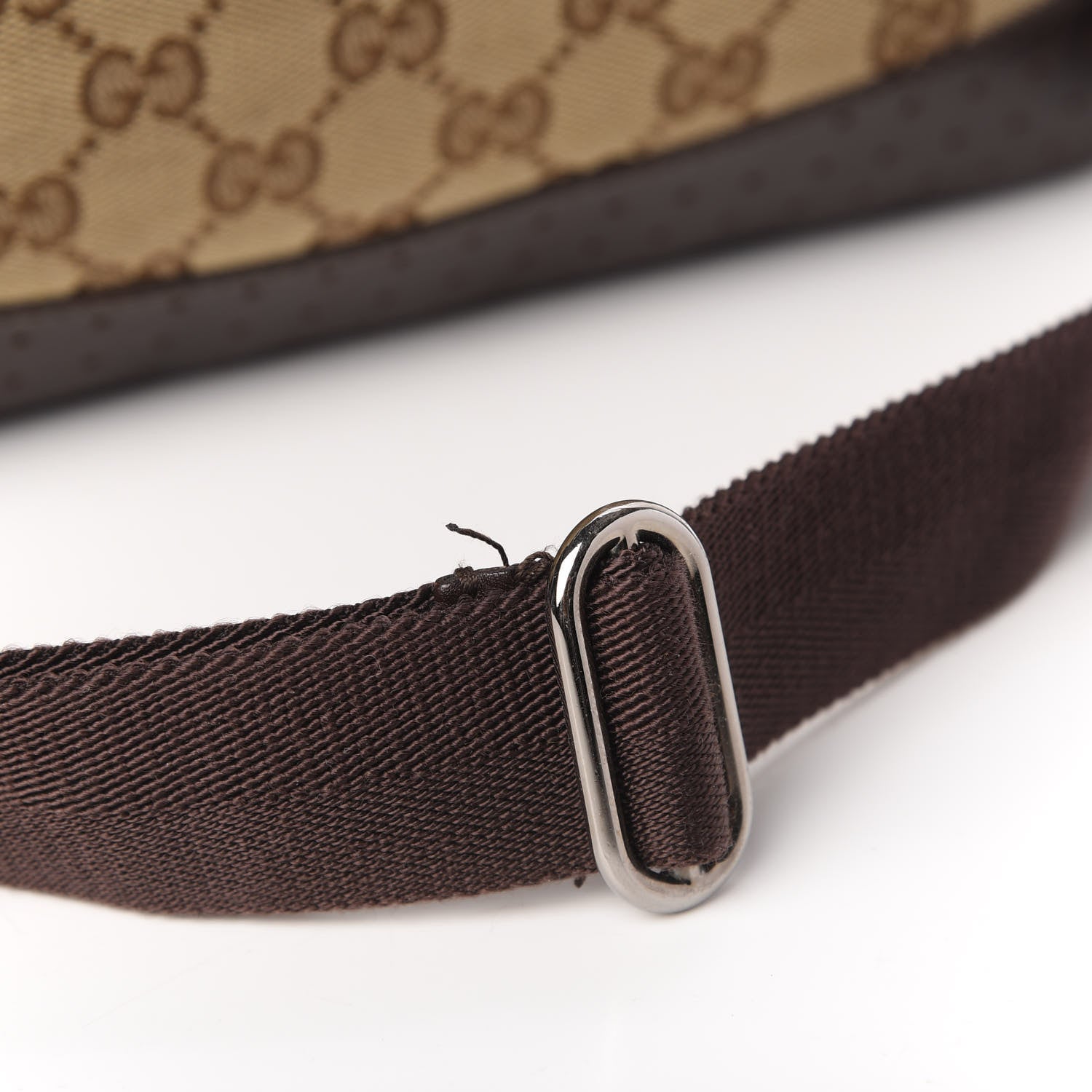 Gucci Monogram Calfskin Perforated Medium Flat Messenger Bag Dark Brown 13 of 15