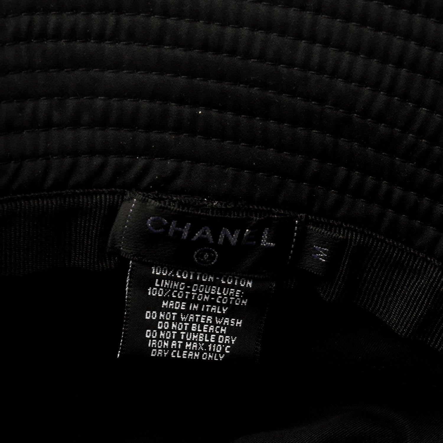 Chanel Canvas CC Bucket Hat M Black 4 of 5