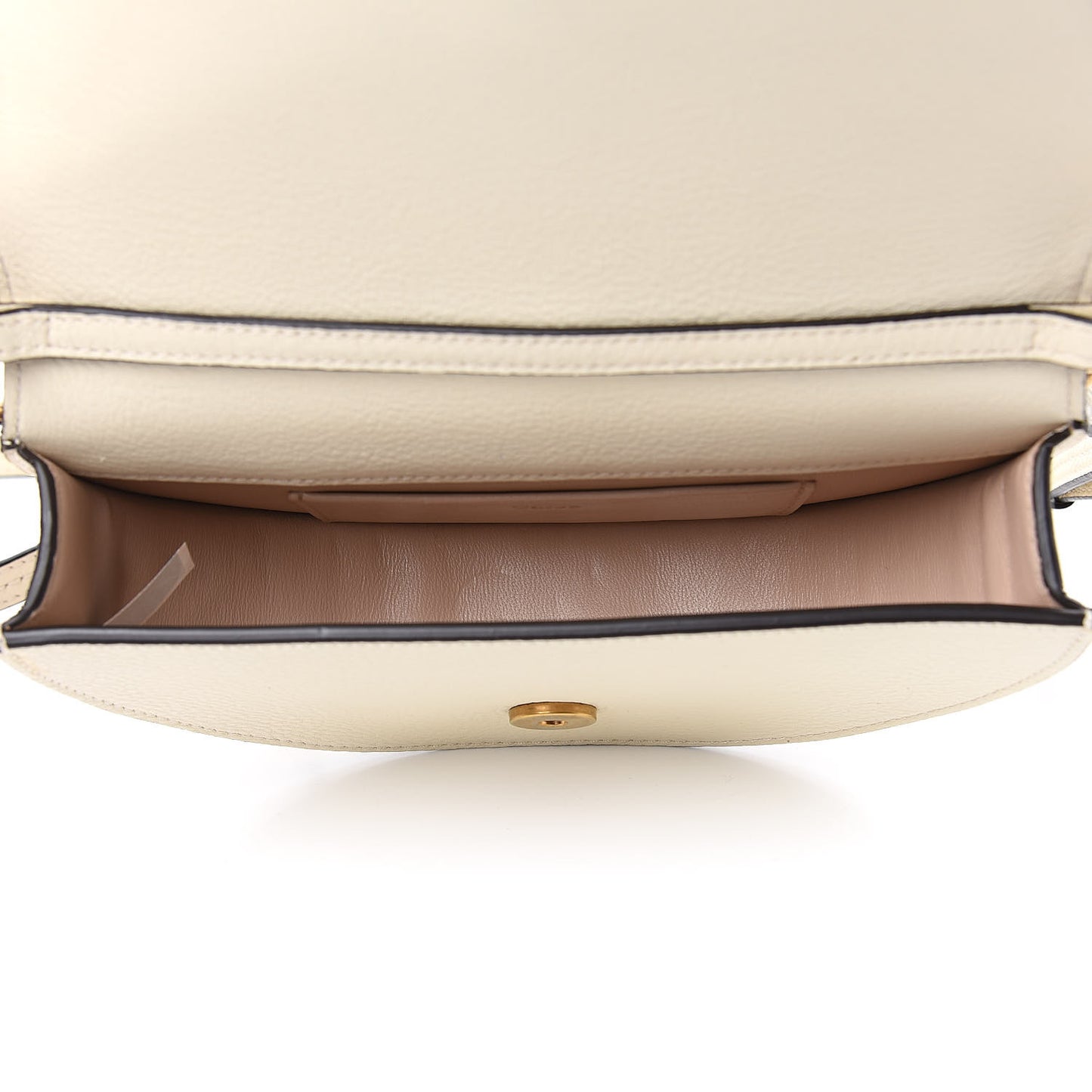 Calfskin Small Nile Bracelet Minaudiere Bag Off White