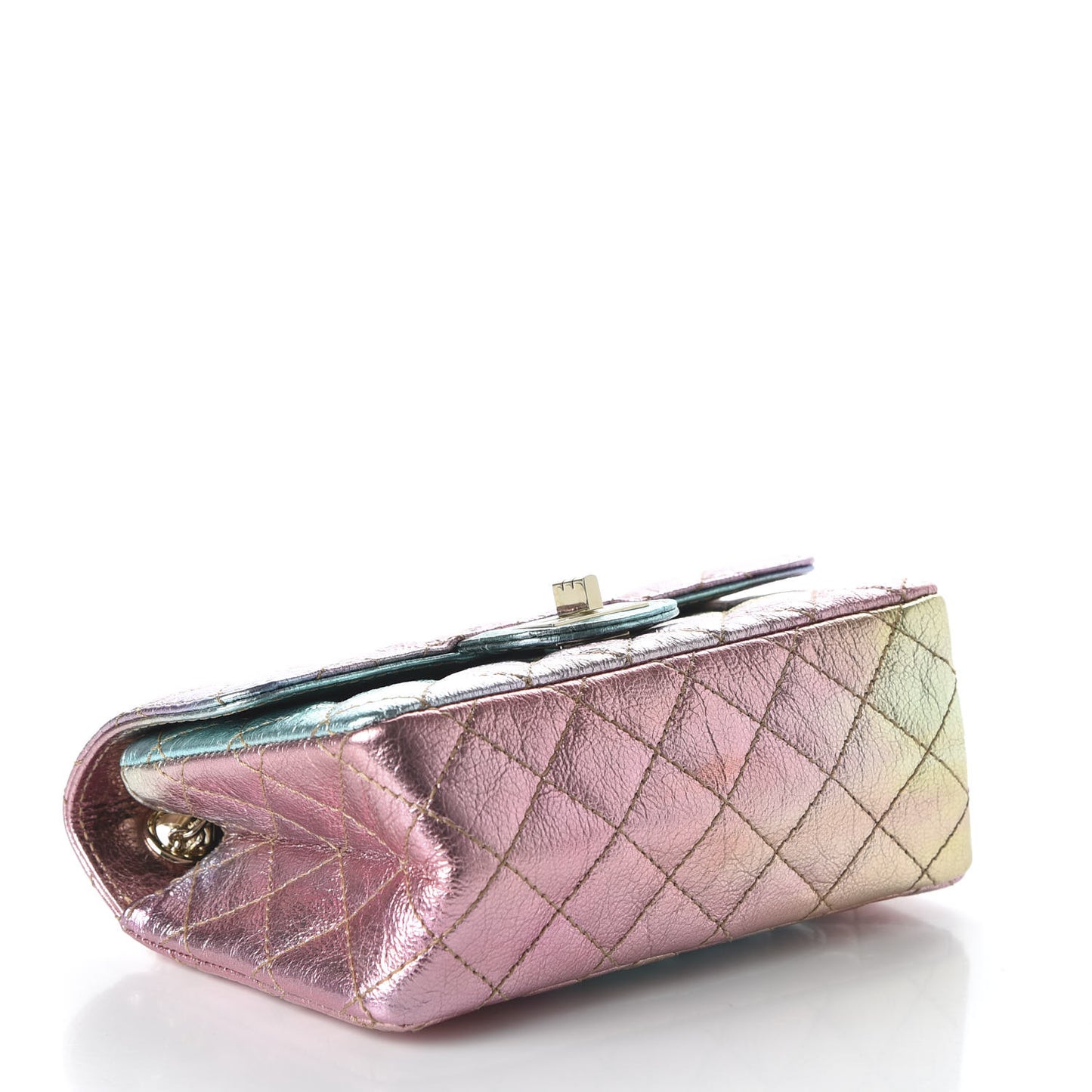 Metallic Goatskin Quilted Mini 2.55 Reissue Flap Multicolor