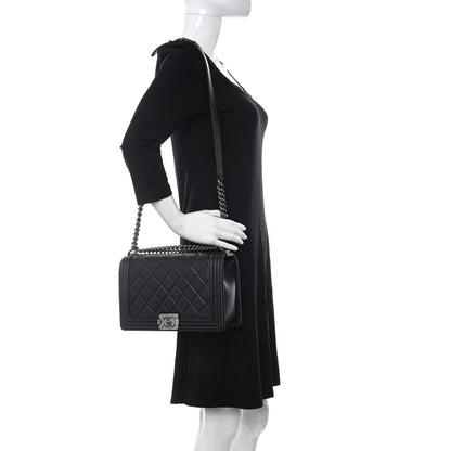 Chanel Calfskin Quilted New Medium Boy Flap Black 2 of 10