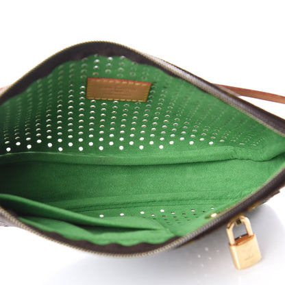 Louis Vuitton Monogram Perforated Pochette Accessories Bag Green 5 of 11
