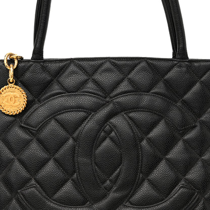 Chanel Caviar Quilted Medallion Tote Black 9 of 12