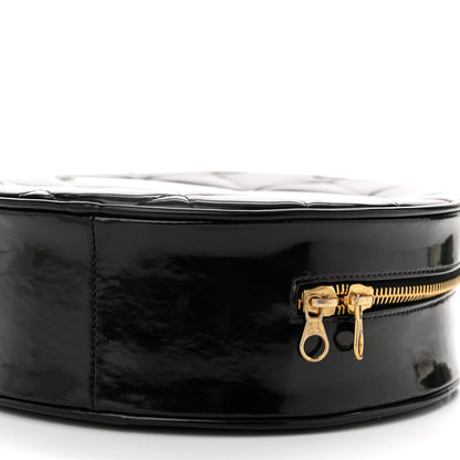 Chanel Patent CC Round Vanity Case Black 11 of 11