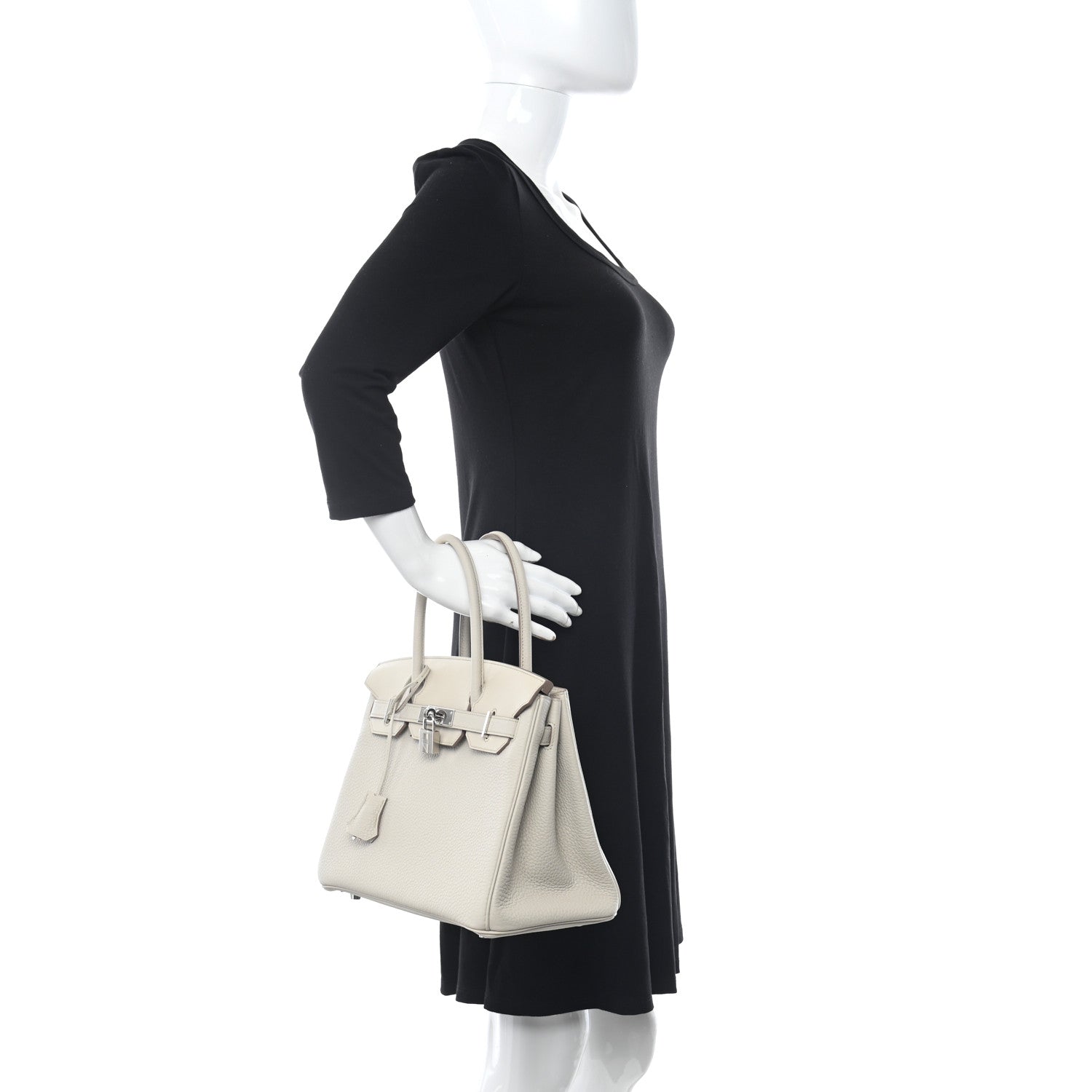 Hermes Togo Swift Canvas 3 in 1 Birkin 30 Craie 2 of 16