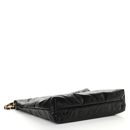 Chanel Shiny Calfskin Quilted Small Chanel 22 Black 5 of 11