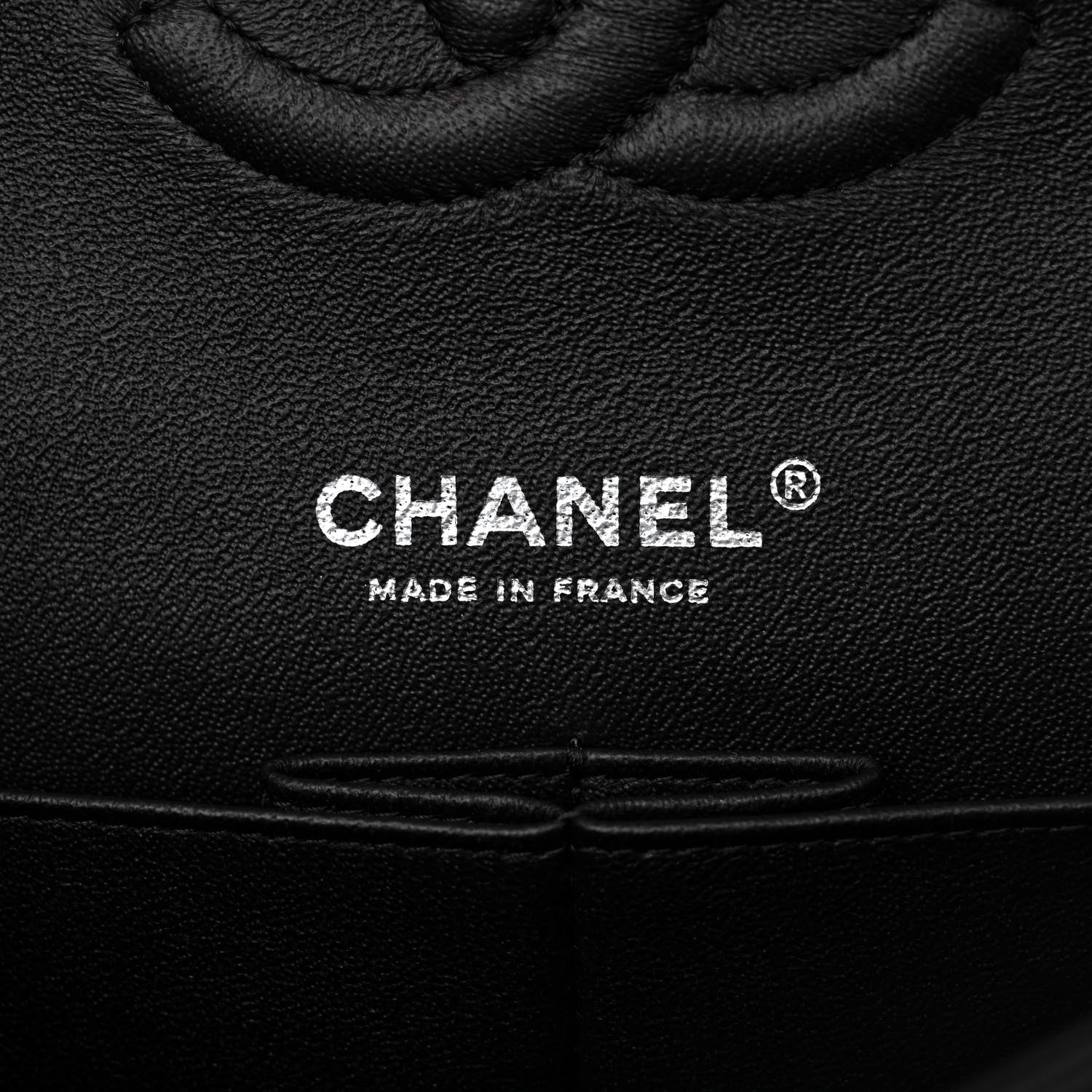Chanel Lambskin Chevron Quilted Medium Double Flap So Black 6 of 11