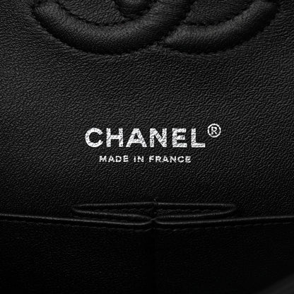 Chanel Lambskin Chevron Quilted Medium Double Flap So Black 6 of 11