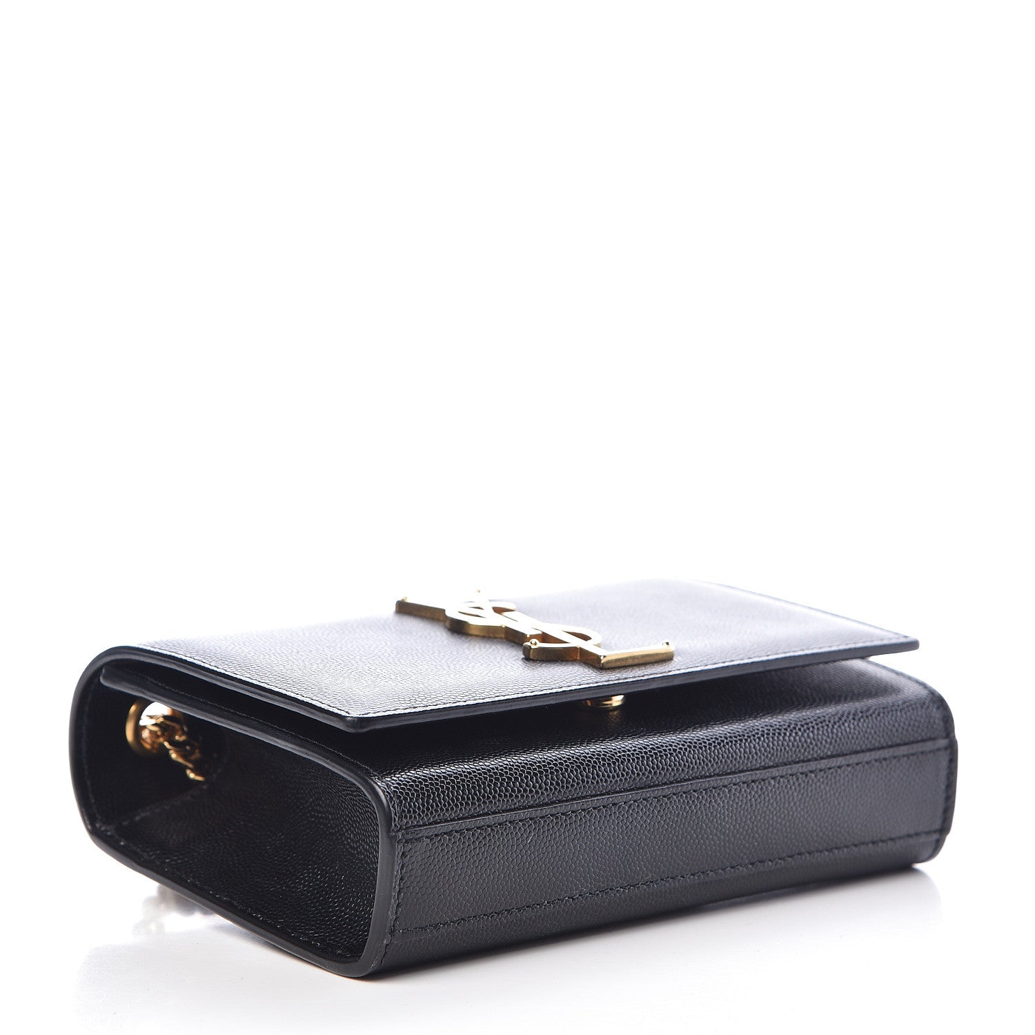 Saint Laurent Grain De Poudre Small Monogram Kate Satchel Black 4 of 14