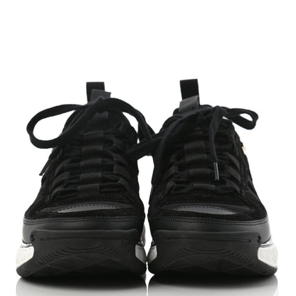 Chanel Velvet Calfskin Mixed Fibers CC Sneakers 35 Black 2 of 8