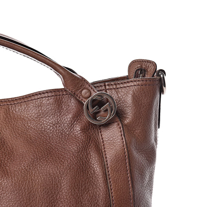 Gucci Pebbled Calfskin Medium Miss GG Top Handle Bag Light Cuir 14 of 14