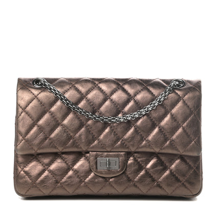 Chanel Metallic Aged Calfskin Quilted 2.55 Reissue 226 Flap Bronze 1 of 13