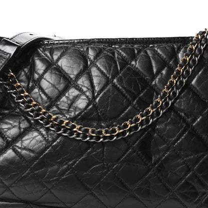 Chanel Aged Calfskin Quilted Large Gabrielle Hobo Black 8 of 10