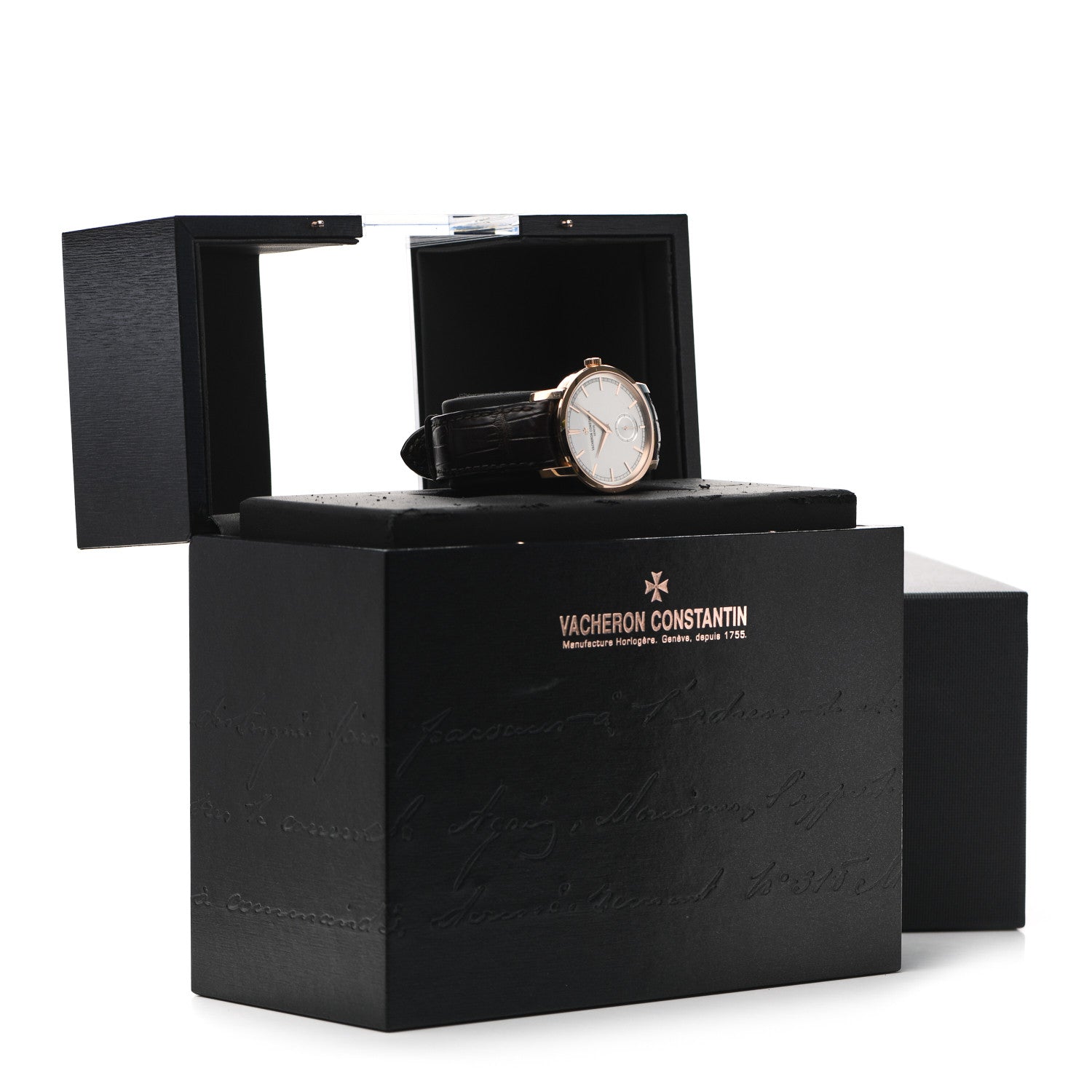 Vacheron Constantin 18K Pink Gold Alligator 38mm Patrimony Traditionnelle Manual Winding Watch 82172/000R-9382 5 of 5
