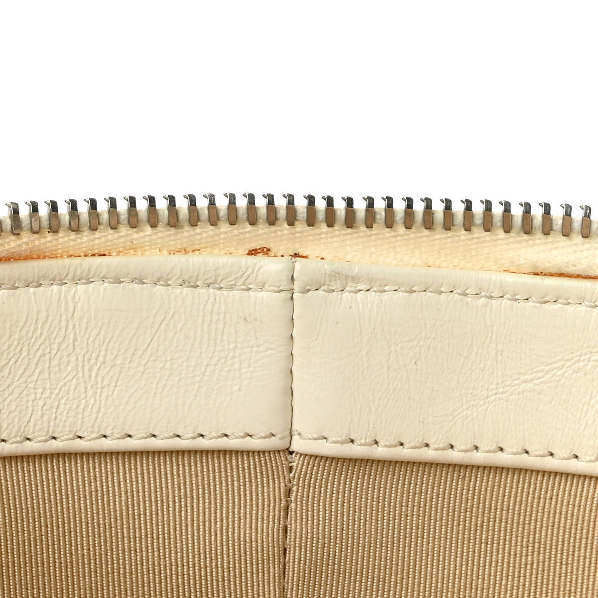 Chanel Glazed Calfskin Raffia Vanity Case Bag White Beige 11 of 13