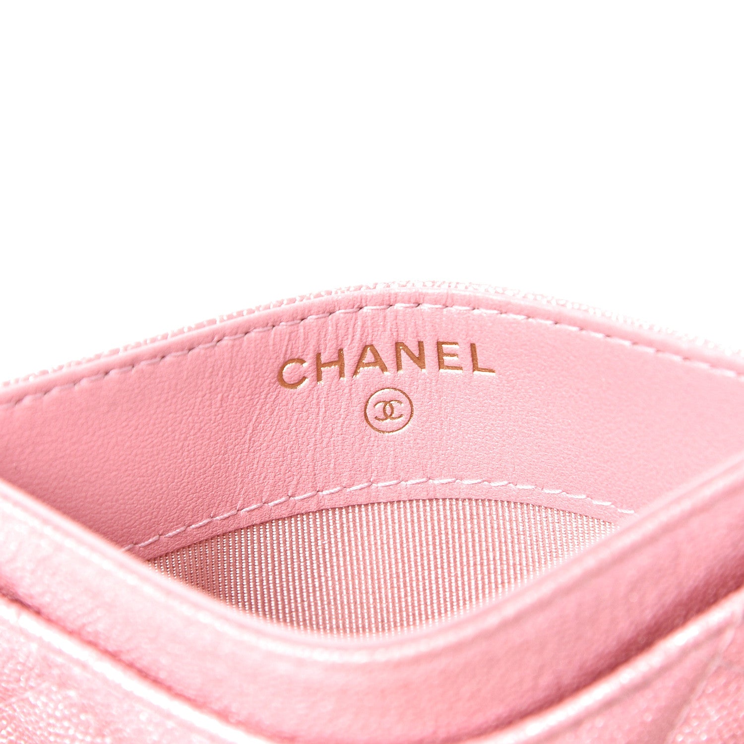 Chanel Iridescent Caviar Quilted Card Holder Rose Pink 5 of 10
