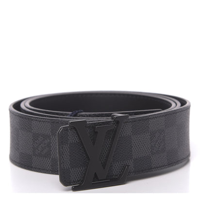 Louis Vuitton Damier Graphite 40mm LV Initiales Belt 105 42 1 of 8