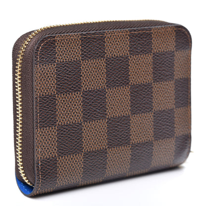 Louis Vuitton Damier Ebene 2019 Christmas Animation Zippy Coin Purse Blue 2 of 7