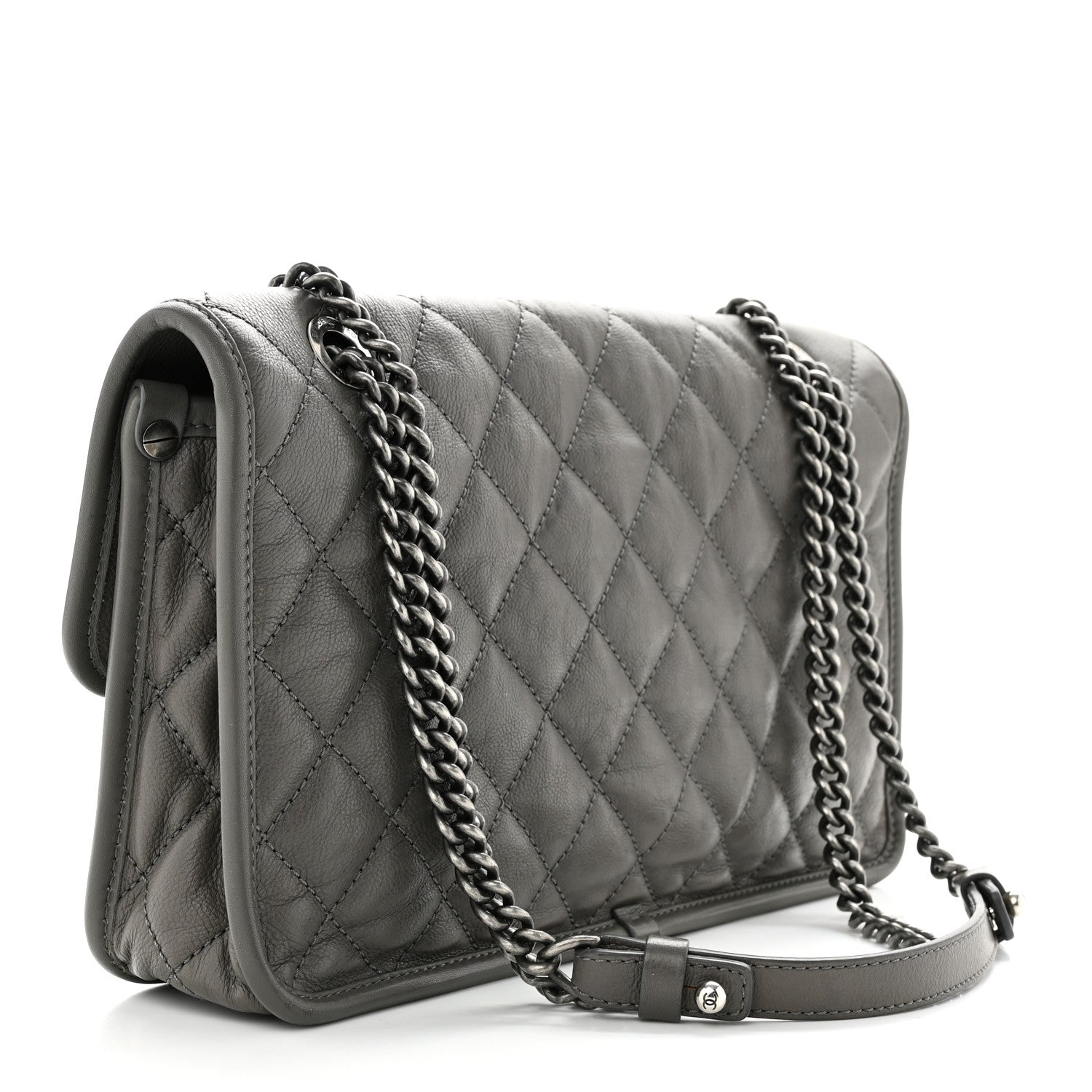 Chanel Caviar Quilted Medium French Riviera Flap Grey 3 of 13