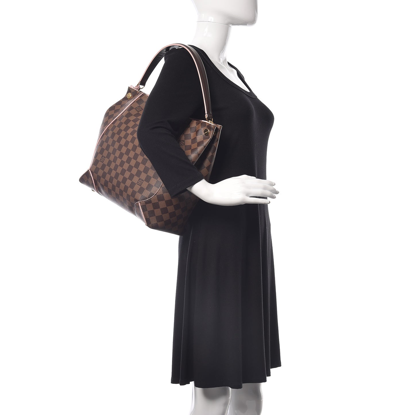 Damier Ebene Caissa Hobo Rose Ballerine