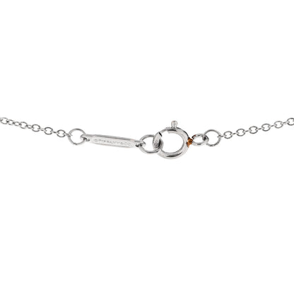 Tiffany Platinum Diamond Extra Mini Heart Pendant Necklace 5 of 7