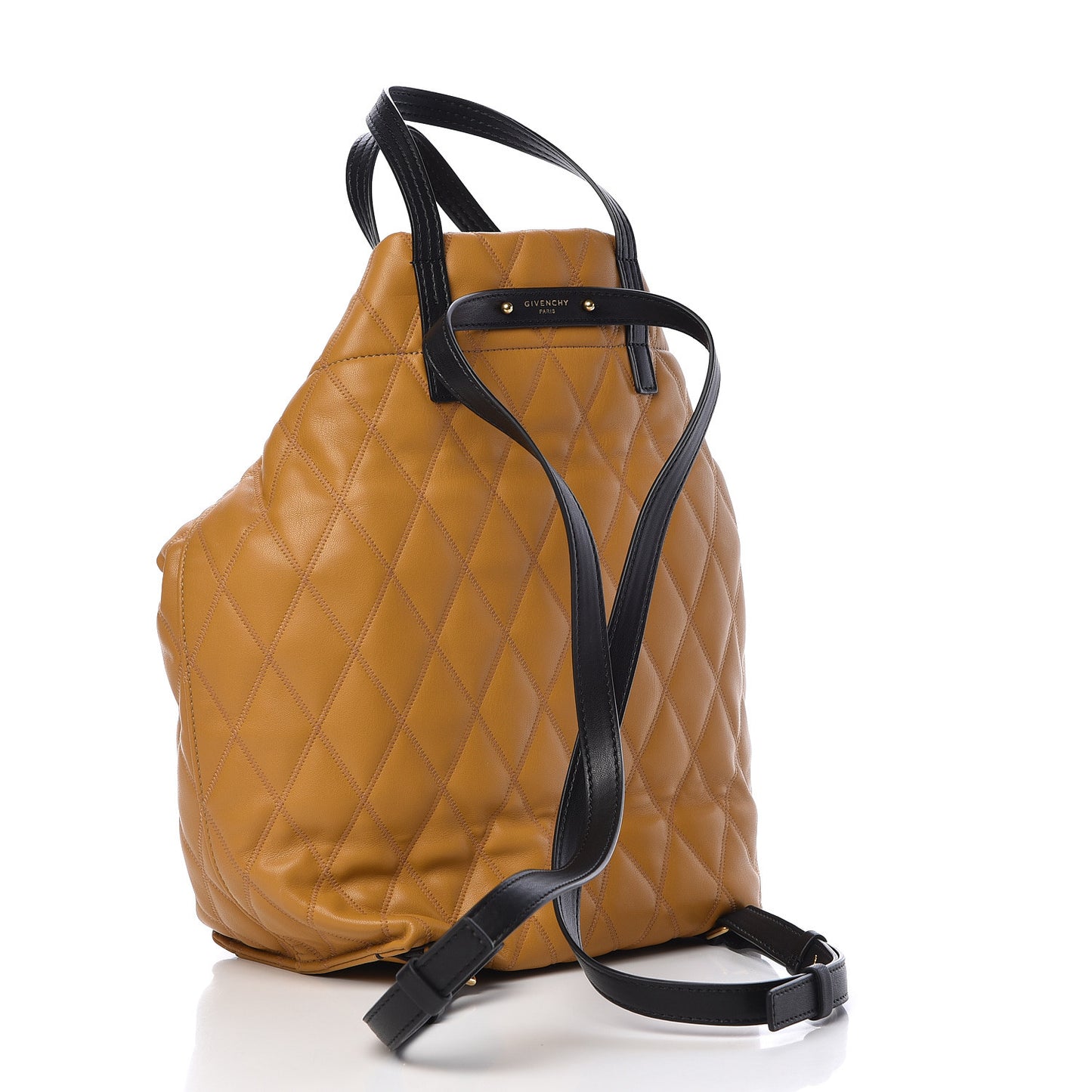 Rubberized Canvas Quilted Duo Backpack Golden