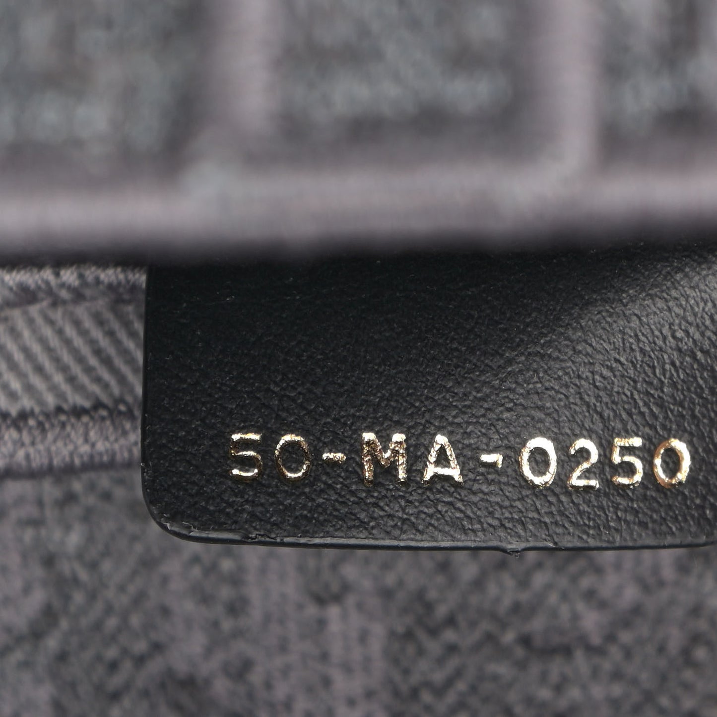 Oblique Denim Saddle Bag Grey