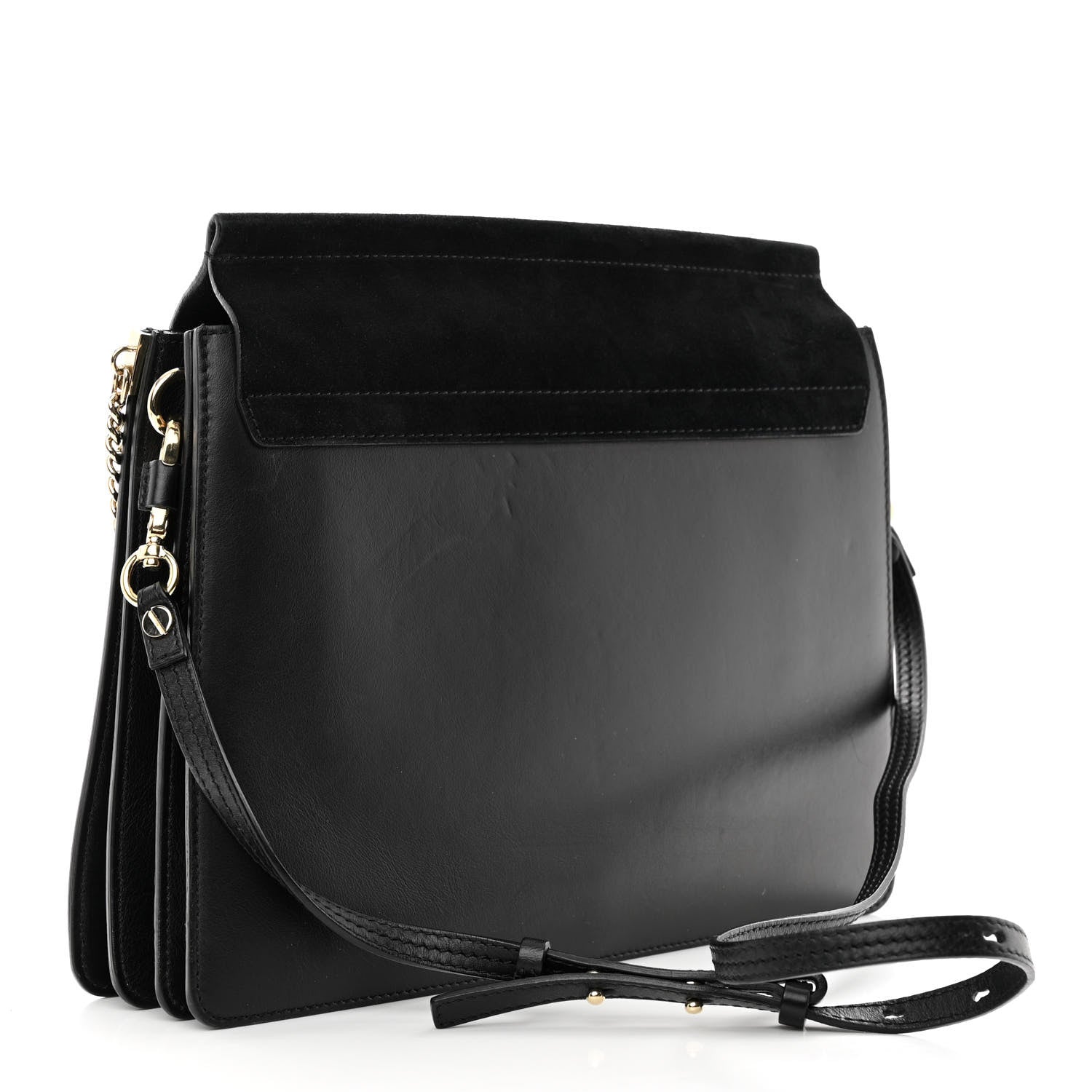 Chloe Suede Calfskin Medium Faye Shoulder Bag Black 3 of 16