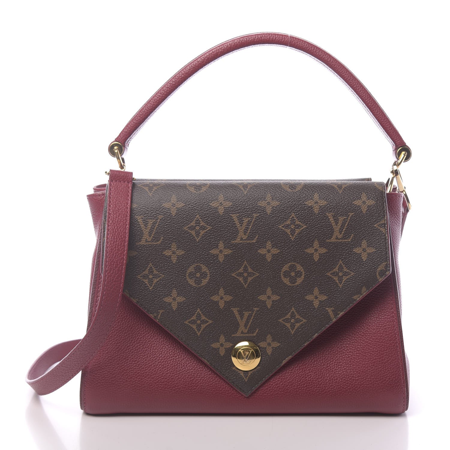 Louis Vuitton Grained Calfskin Monogram Double V Rubis 3 of 14